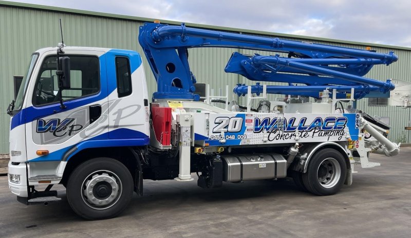 WCP020 - 20M Truck Mounted Boom Pump - Wallace Concrete Pumping Contractor Services Sydney