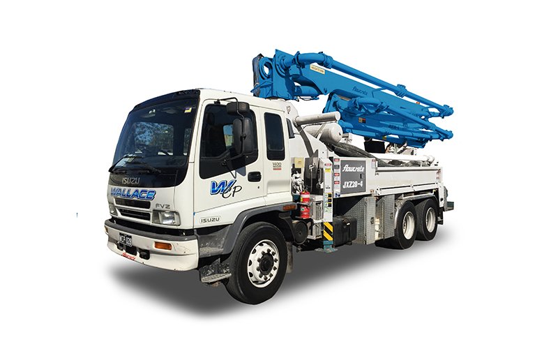 WCP028, 28m Truck Mounted Boom Pump, 24m Horizontal Reach Wallace Concrete Pumping Services Sydney