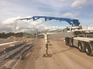 Wallace Concrete Pumping Contractor services project: NRT Stabilising Yard - 