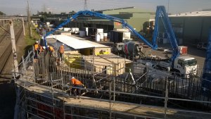 Wallace Concrete Pumping Contractor services project: Flemington Station Upgrade - 